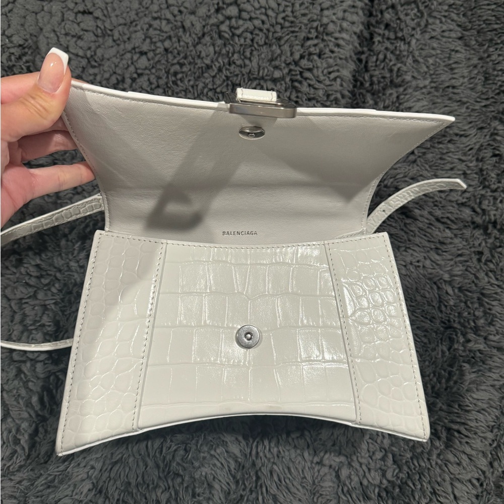 Balenciaga Hourglass Croc Embossed Bag - Picture 5 of 12